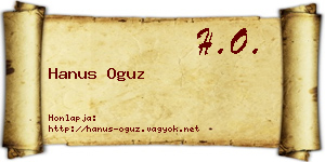 Hanus Oguz névjegykártya